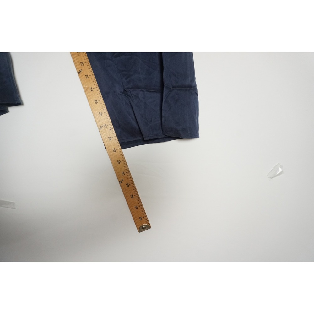 Lunya Good In Bed Washable Silk Wide Leg Pants Navy Blue Lounge Trousers L/XL - Picture 4 of 8